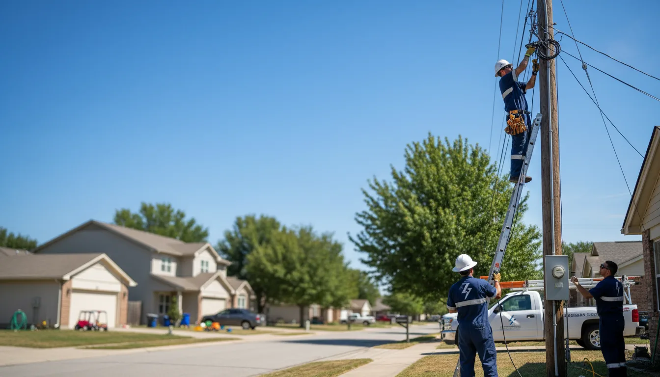 Residential electrician providing installation services in Rush, KY